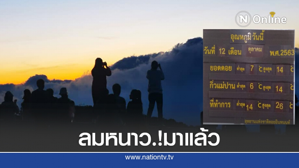 ลมหนาว.! มาแล้ว "ดอยอินทนนท์" วูบ 6 องศา