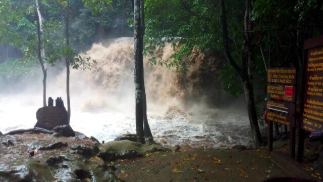 อุทยานฯเอราวัณประกาศปิดชั่วคราวเหตุฝนตกหนัก