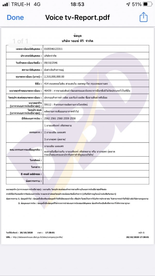 ผ่าโครงสร้างผู้ถือหุ้น"วอยซ์ ทีวี"ในมือตระกูลชินวัตร หลังศาลมีคำสั่งปิดทุกแพลตฟอร์มในสื่อออนไลน์