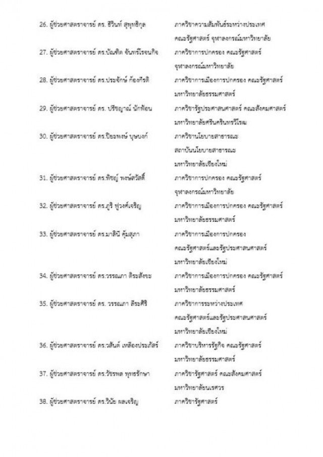 92 อาจารย์รัฐศาสตร์ ออกแถลงการณ์ 6 ข้อ จี้ "นายกฯ" ลาออก หาทางแก้วิกฤต