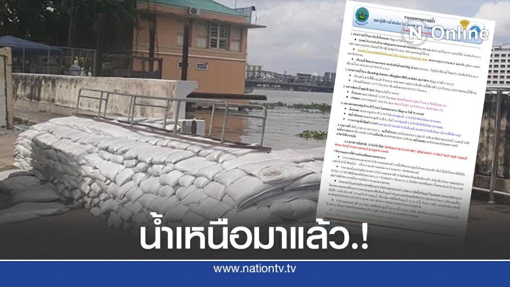 ผู้ว่าฯ กทม. สั่งสกัดน้ำเหนือท่วมกรุงฯ