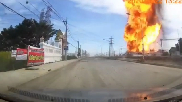 เปิดคลิปวินาที ท่อส่งก๊าซ ปตท. ระเบิด!!