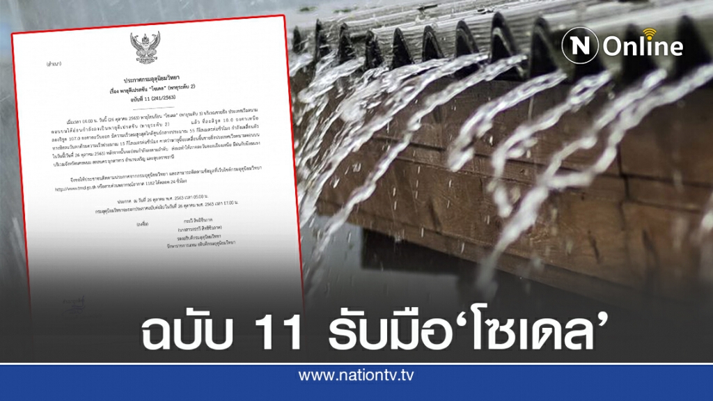 อุตุฯ เตือน 5 จว.อีสาน รับมือพิษ'โซเดล'