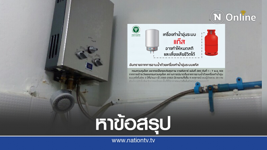 เตือนนักเที่ยวยอดดอย 'เครื่องทำน้ำอุ่นระบบแก๊ส' ทำให้เสียชีวิตได้