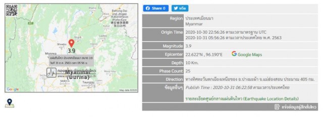 'เมียนมา'เกิดแผ่นดินไหว หวิดอันตราย