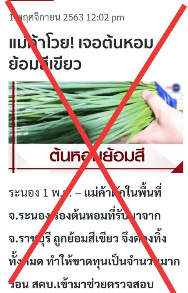อ.เจษฎ์ ชี้ ต้นหอมย้อมสีไม่จริง เป็นแค่สารเคมีทางการเกษตร