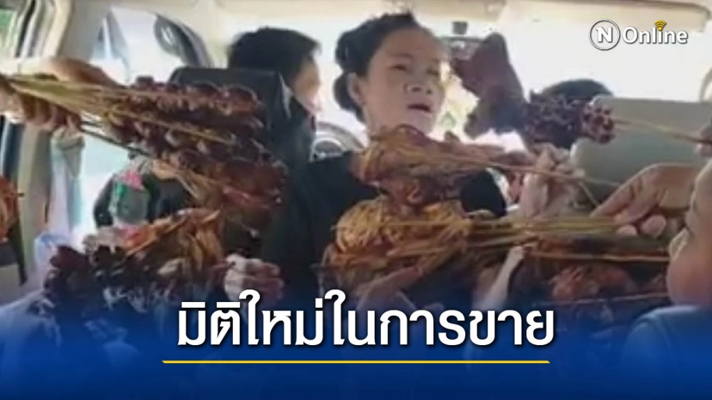 สาวมึนตึบ แม่ค้ารุมยื่นไก่ย่างให้ซื้อ ทิ่มใส่หน้าแบบนี้ป้อนเลยดีกว่า!!
