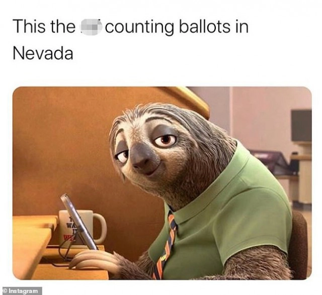 โซเชียลทำมีมล้อเลียน นับคะแนนเลือกตั้งสหรัฐช้า