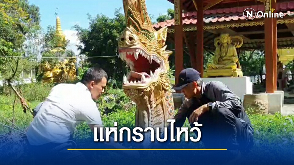 แห่กราบไหว้"หัวพญานาค"วัดม่อนป่าสัก แห่กราบไหว้"หัวพญานาค"วัดม่อนป่าสัก