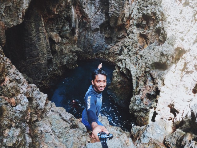 อุทยานฯเตือน กระโดดลงปล่องภูเขาบนเกาะห้าอันตราย