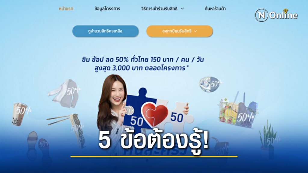 5 ข้อต้องรู้! ก่อนลงทะเบียน "คนละครึ่ง" รอบ 2 5 ข้อต้องรู้! ก่อนลงทะเบียน "คนละครึ่ง" รอบ 2