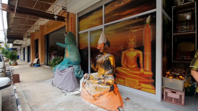 รวบหนุ่มเผาพระพุทธรูปอ้างเครียด เมาสารระเหย