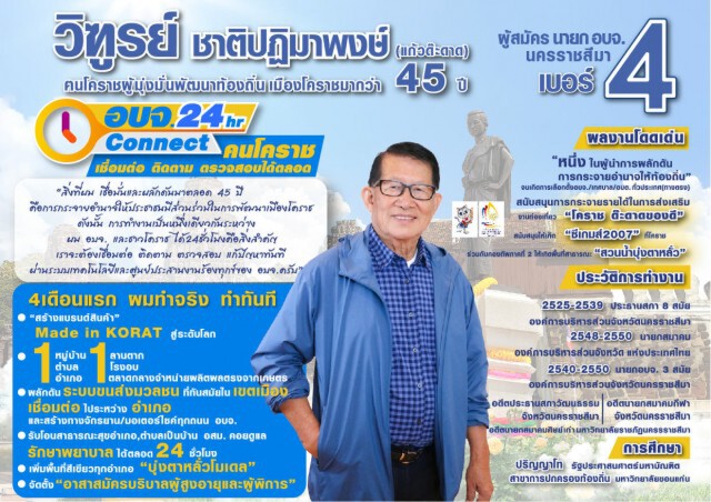 ตัวเต็งเลือกตั้ง อบจ.โคราช ลุยหาเสียง
