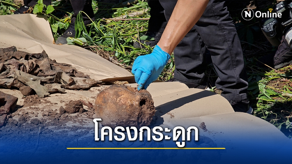 ผงะพบโครงกระดูกมนุษย์กลางไร่