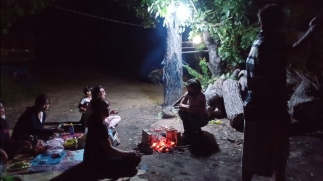 เต้ยฉลองข้าวใหม่ปลามันแก้บนลานตากข้าว