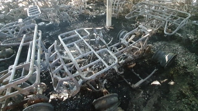 เพลิงเผาวอดรถ ATV 40 คันมูลค่า 2.5 ล้าน เชื่อถูกวางเพลิง