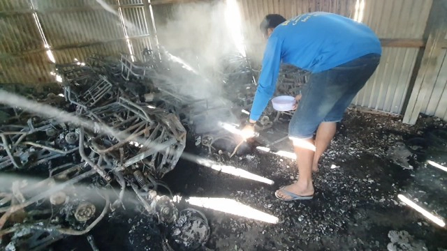 เพลิงเผาวอดรถ ATV 40 คันมูลค่า 2.5 ล้าน เชื่อถูกวางเพลิง