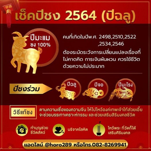 ชวนเช็คปีชง 2564 ระวังการเปลี่ยนแปลงที่ไม่คาดคิด!