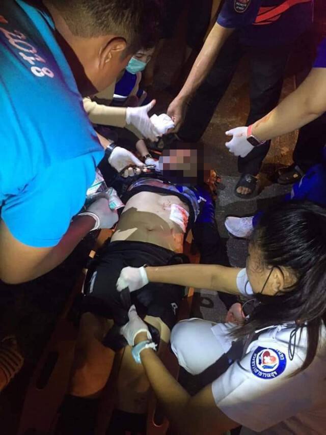 ประกบยิงอดีตตำรวจสาหัส