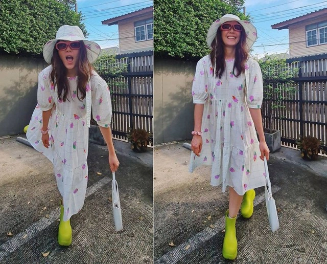 "ชมพู่ อารยา" ใส่ "รองเท้าบูตยางสีเขียว" ดูธรรมดา แต่ไม่ธรรมดา