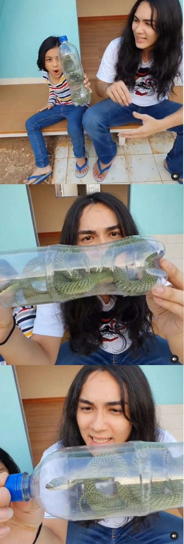 แน็ก ชาลี - น้องอาเธอร์ ได้ของขวัญเป็น "งูแท้ๆ" วอน ไม่เอาแบบนี้แล้ว