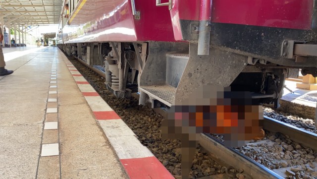 พระโดดให้รถไฟเหยียบร่างเละ
