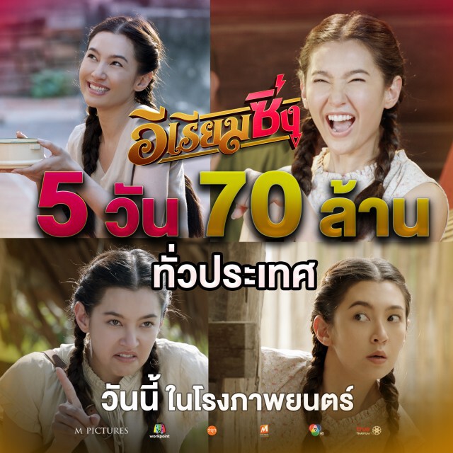 "เบลล่า" ขึ้นแท่นนางเอกร้อยล้าน หลัง "อีเรียมซิ่ง" กวาดรายได้ 5 วัน  70 ล้าน