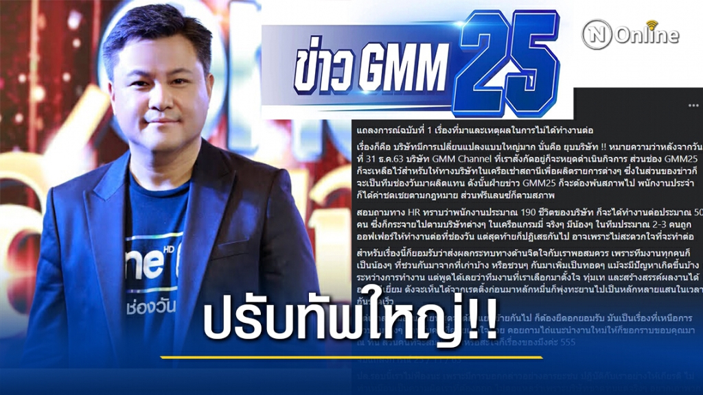 ฟ้าผ่า! GMM 25 ยุบฝ่ายข่าว ดึง บอย-ถกลเกียรติคุม! ฟ้าผ่า! GMM 25 ยุบฝ่ายข่าว ดึง บอย-ถกลเกียรติคุม!