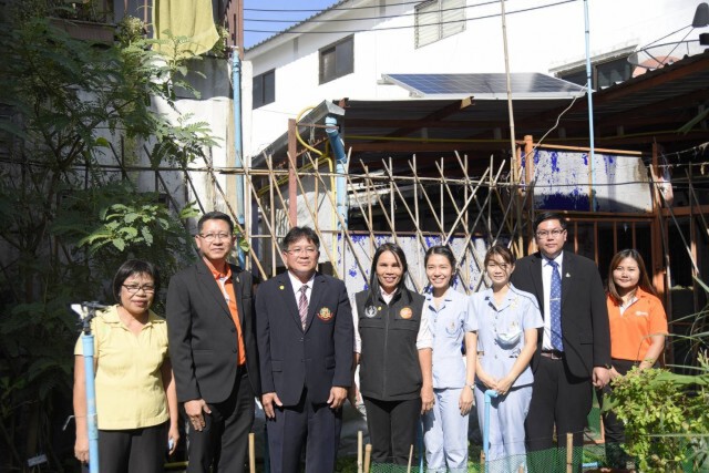 MEA ต่อยอดพัฒนานวัตกรรมในชุมชนพัฒนาบ่อนไก่ สนับสนุนระบบรดน้ำอัตโนมัติด้วยพลังงานแสงอาทิตย์