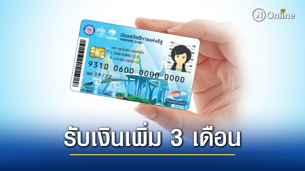 "บัตรสวัสดิการรัฐ" รับเงิน 500 บาทเพิ่ม 3 เดือน "บัตรสวัสดิการรัฐ" รับเงิน 500 บาทเพิ่ม 3 เดือน
