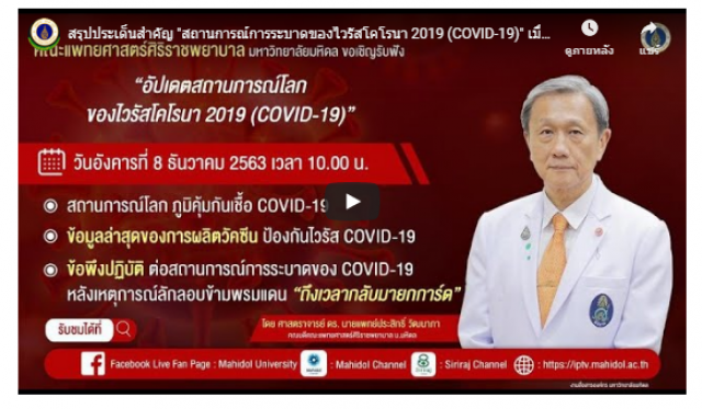 หมอประสิทธิ์ แจงโควิด-19 ระบาดในเมียนมา ชี้คนละสายพันธุ์กับอู่ฮั่น
