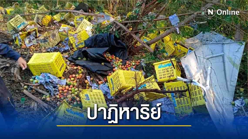 รถ6ล้อตกเหว-คนขับรอดตายปาฏิหาริย์ รถ6ล้อตกเหว-คนขับรอดตายปาฏิหาริย์