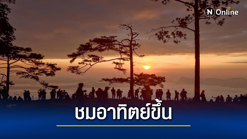 แห่ชมดวงอาทิตย์ขึ้นและใบเมเปิ้ลสีแดงบนยอดภูกระดึง แห่ชมดวงอาทิตย์ขึ้นและใบเมเปิ้ลสีแดงบนยอดภูกระดึง