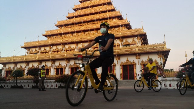 ทัวร์2ล้อปั่น"ตื่มบุญ" รอบบึงแก่นนคร