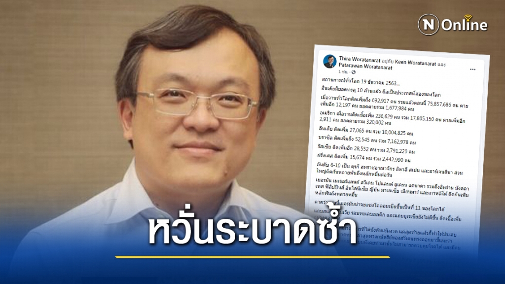 "หมอธีระ" ห่วง'โควิด'ระบาดระลอก2 แนะต้องเร่งคัดกรองในวงกว้าง