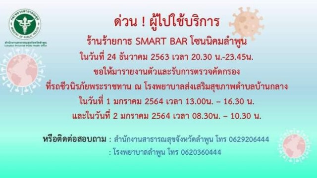 ลำพูนพบติดเชื้อ1รายยกระดับเป็นพื้นที่เฝ้าระวังสูง