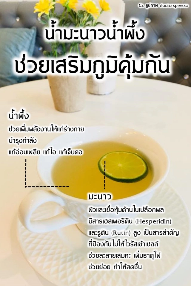 รู้หรือไม่? "น้ำมะนาวน้ำผึ้ง" เสริมภูมิคุ้มกันร่างกาย