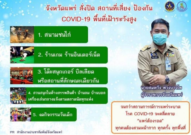 "แพร่"สั่งควบคุมพื้นที่"บ้านสวนป่า"ป้องกันโควิด