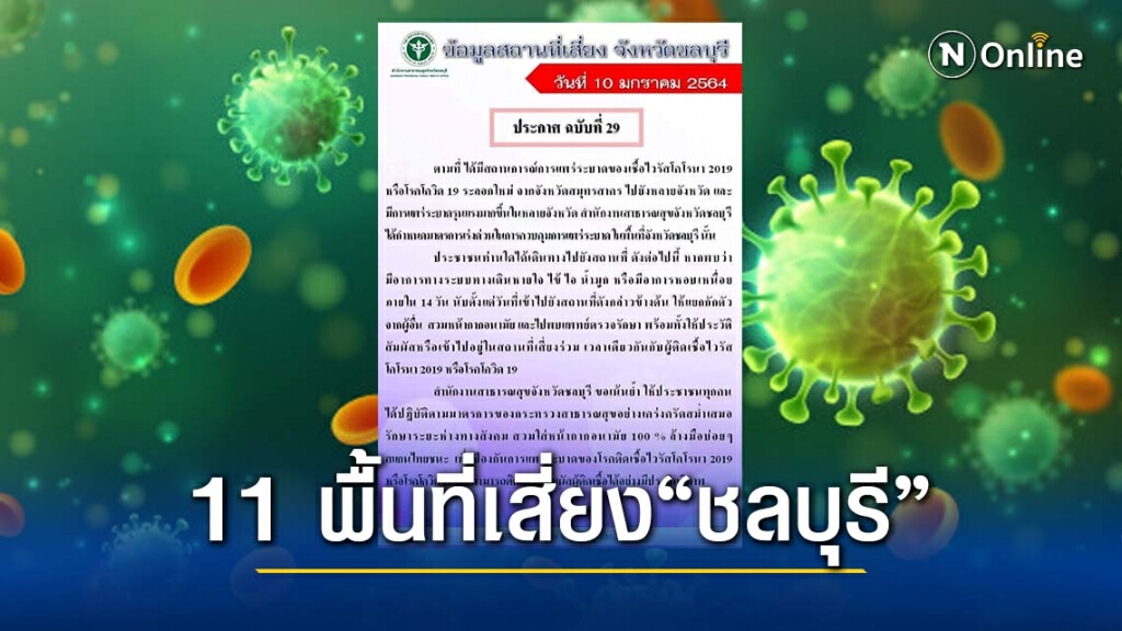 เช็ก "11 พื้นที่เสี่ยง โควิด-19" ใน "จ.ชลบุรี" ใครไปกักตัวด่วน!! เช็ก "11 พื้นที่เสี่ยง โควิด-19" ใน "จ.ชลบุรี" ใครไปกักตัวด่วน!!