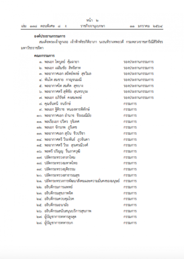 โปรดเกล้าฯ แต่งตั้งคณะกรรมการโครงการ "ราชทัณฑ์ปันสุข ทำความ ดี เพื่อชาติ ศาสน์ กษัตริย์"