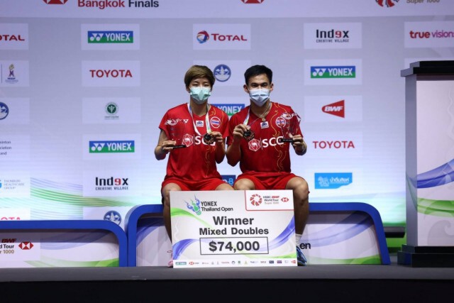 "บาส-ปอป้อ" เฉือนอินโดฯคว้าแชมป์คู่ผสมไทยแลนด์โอเพ่น