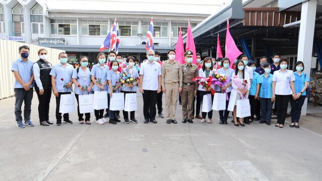รพ.อุดรส่ง 9 นักรบเสื้อขาวช่วยภัยโควิด-19 รพ.สนามสมุทรสาคร