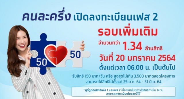 เช็กที่นี่!อัพเดทเงื่อนไข"คนละครึ่ง"ล่าสุดก่อนลงทะเบียน20 ม.ค.นี้