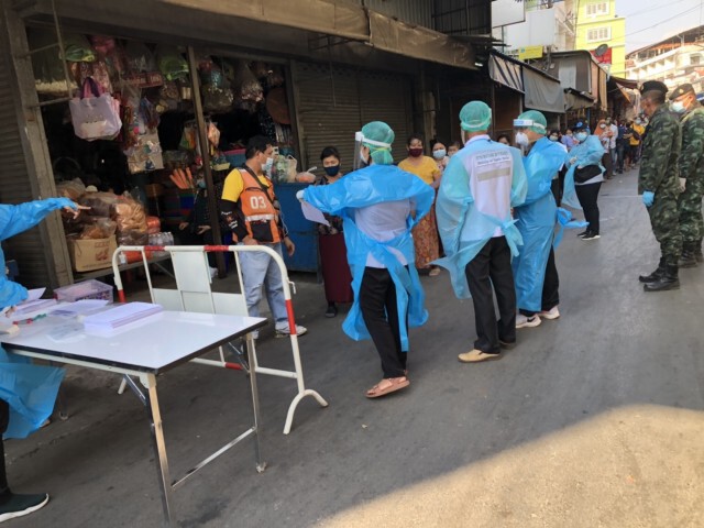ปูพรมตลาดพาเจริญ-คัดกรองชาวเมียนมา500คน