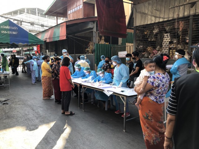 ปูพรมตลาดพาเจริญ-คัดกรองชาวเมียนมา500คน