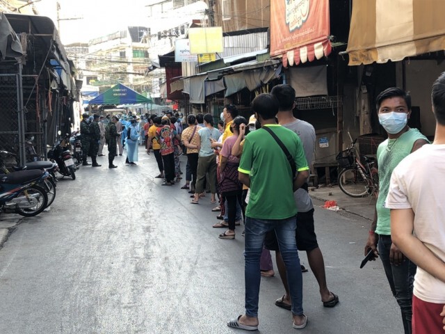 ปูพรมตลาดพาเจริญ-คัดกรองชาวเมียนมา500คน