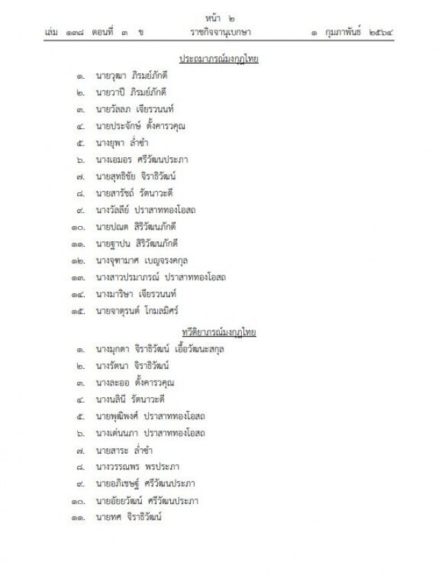 โปรดเกล้าฯพระราชทานเครื่องราชฯ 50 นักธุรกิจ-คนดัง