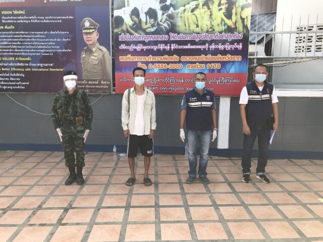 รวบ4ชาวจีน3เมียนมาลักลอบข้ามแม่น้ำเมย