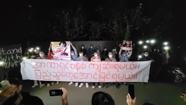 ชาวเมียนมาในเชียงใหม่-แสดงพลังต่อต้านรัฐประหาร