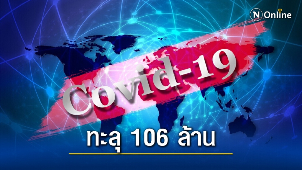 "โควิดวันนี้" ทั่วโลกป่วยเพิ่ม 4.17 แสนราย รวม 106.32 ล้านราย